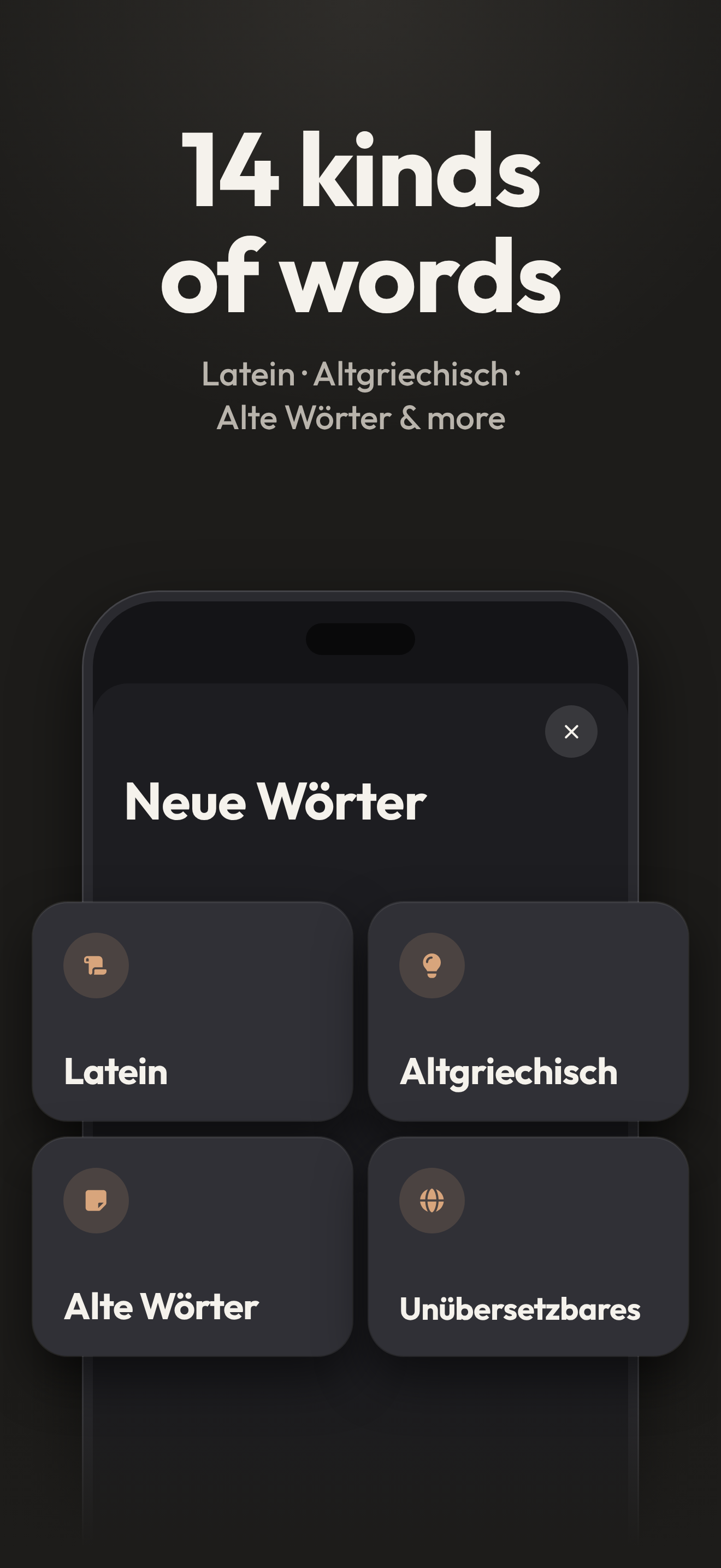 14 Arten von Wörtern