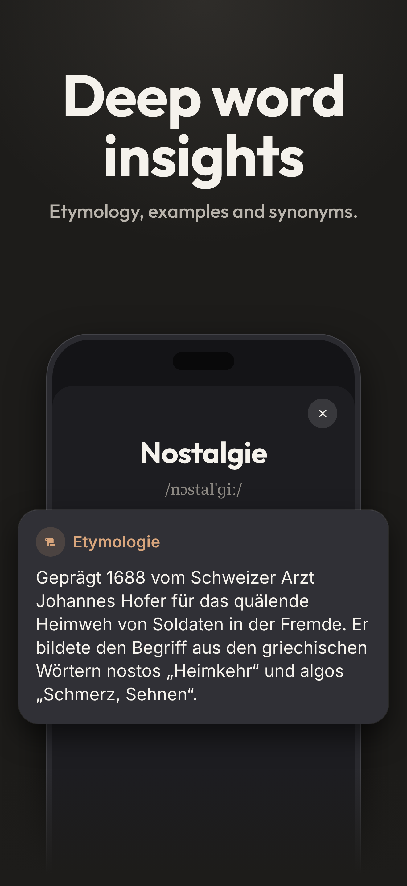 Jedes Wort in der Tiefe