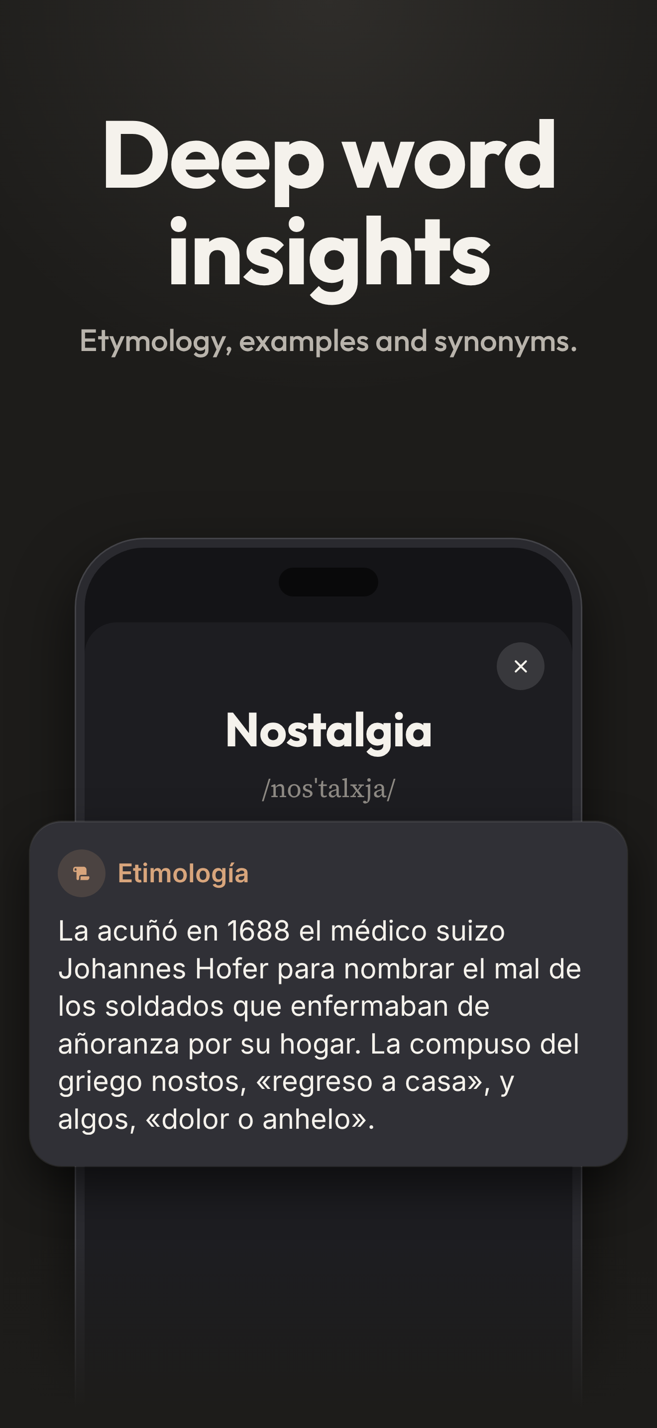 Cada palabra a fondo