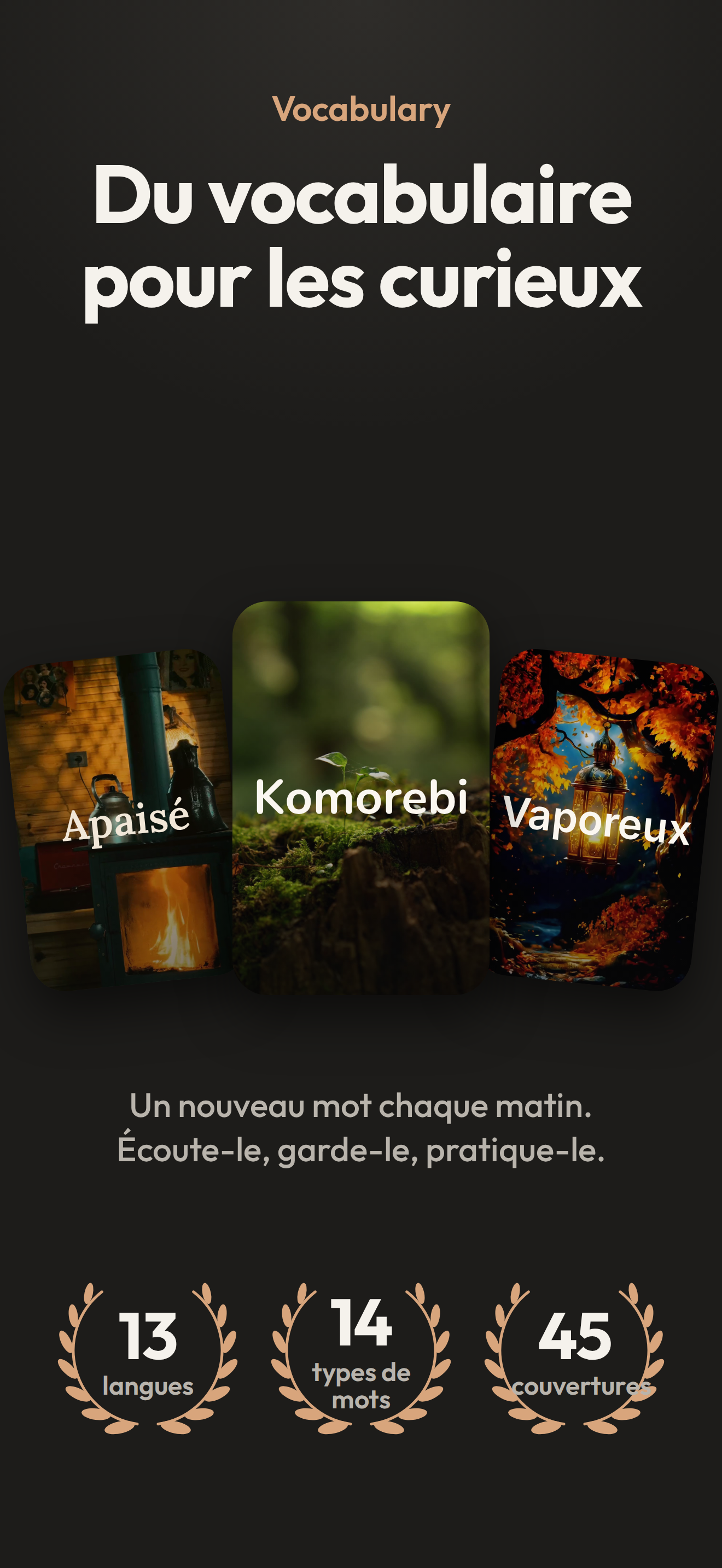 Du vocabulaire pour les curieux