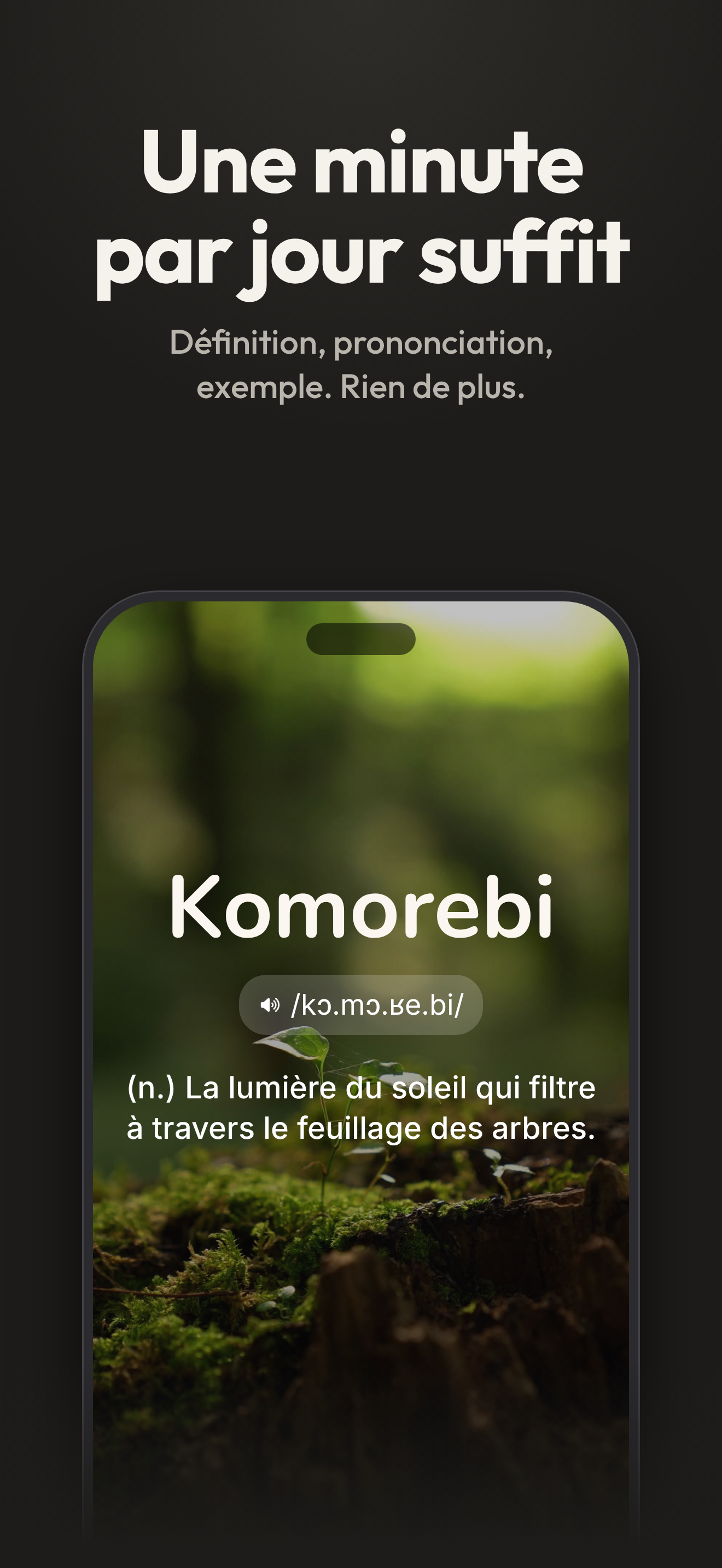 Une minute par jour suffit