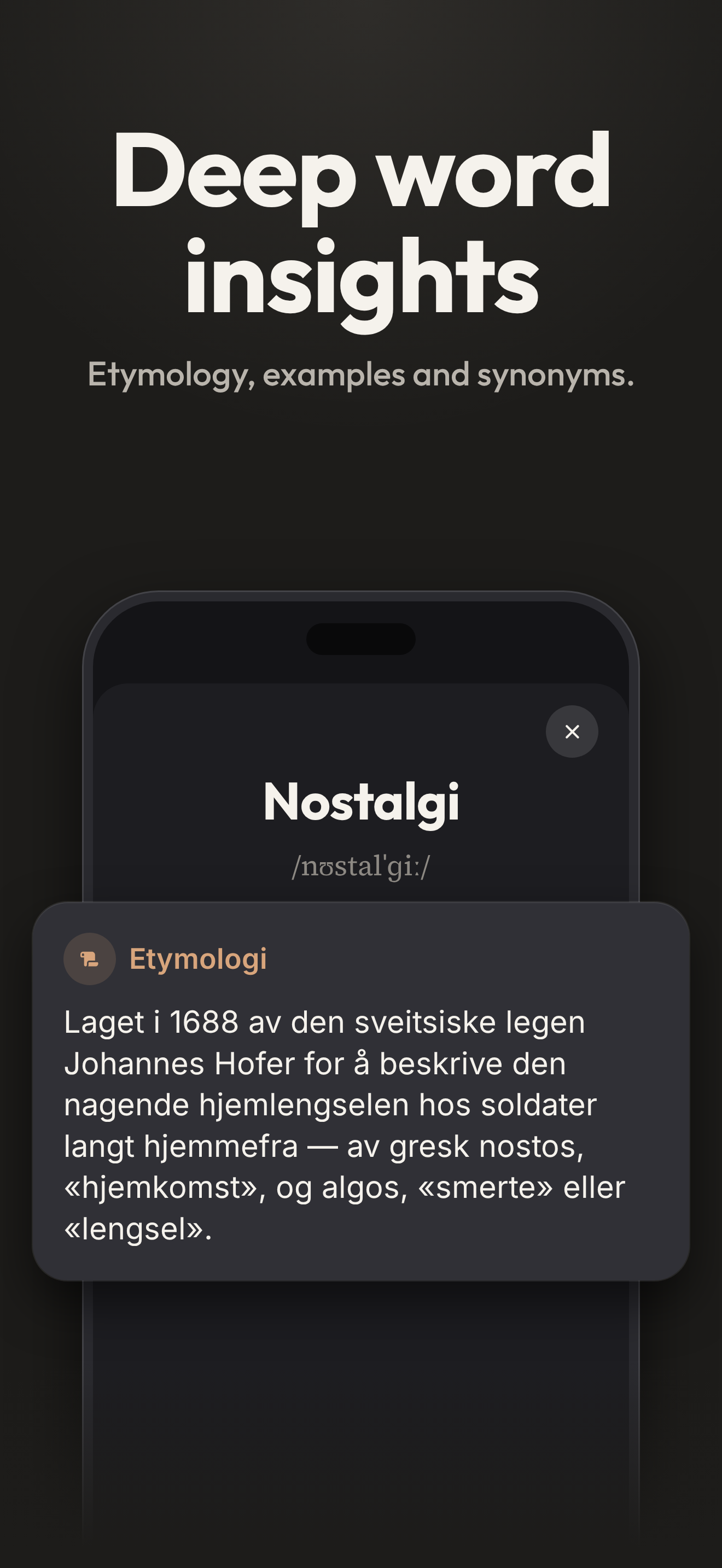Varje ord på djupet