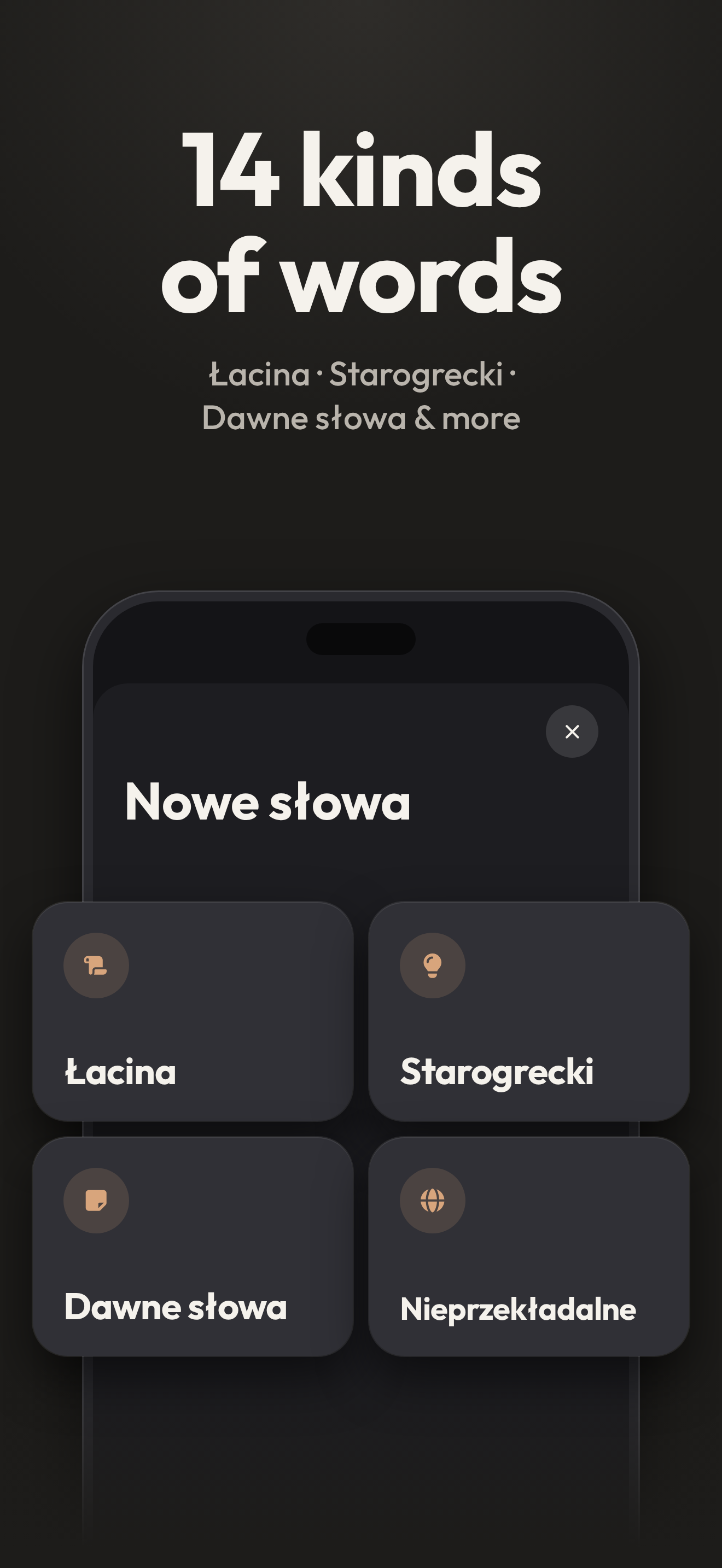 14 rodzajów słów