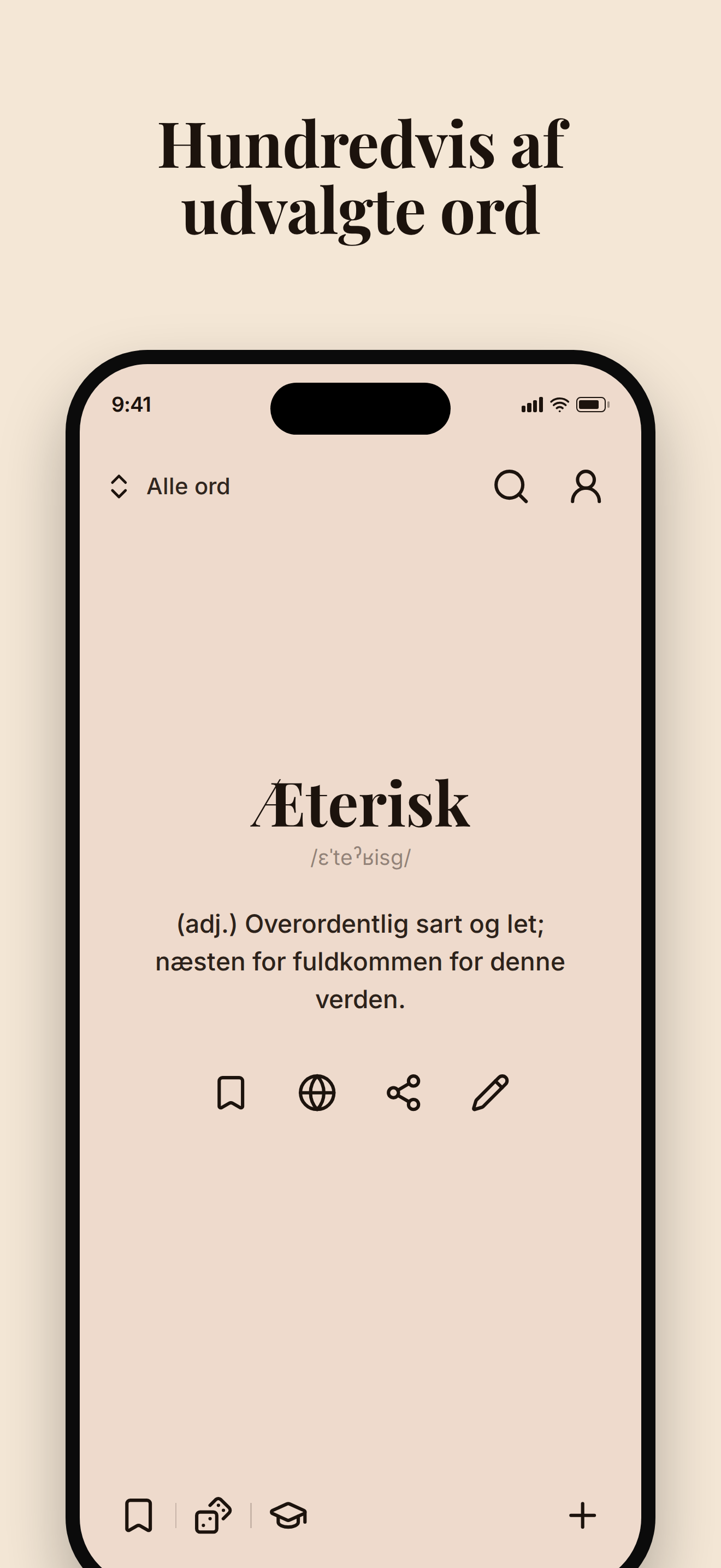 Hundredvis af udvalgte ord
