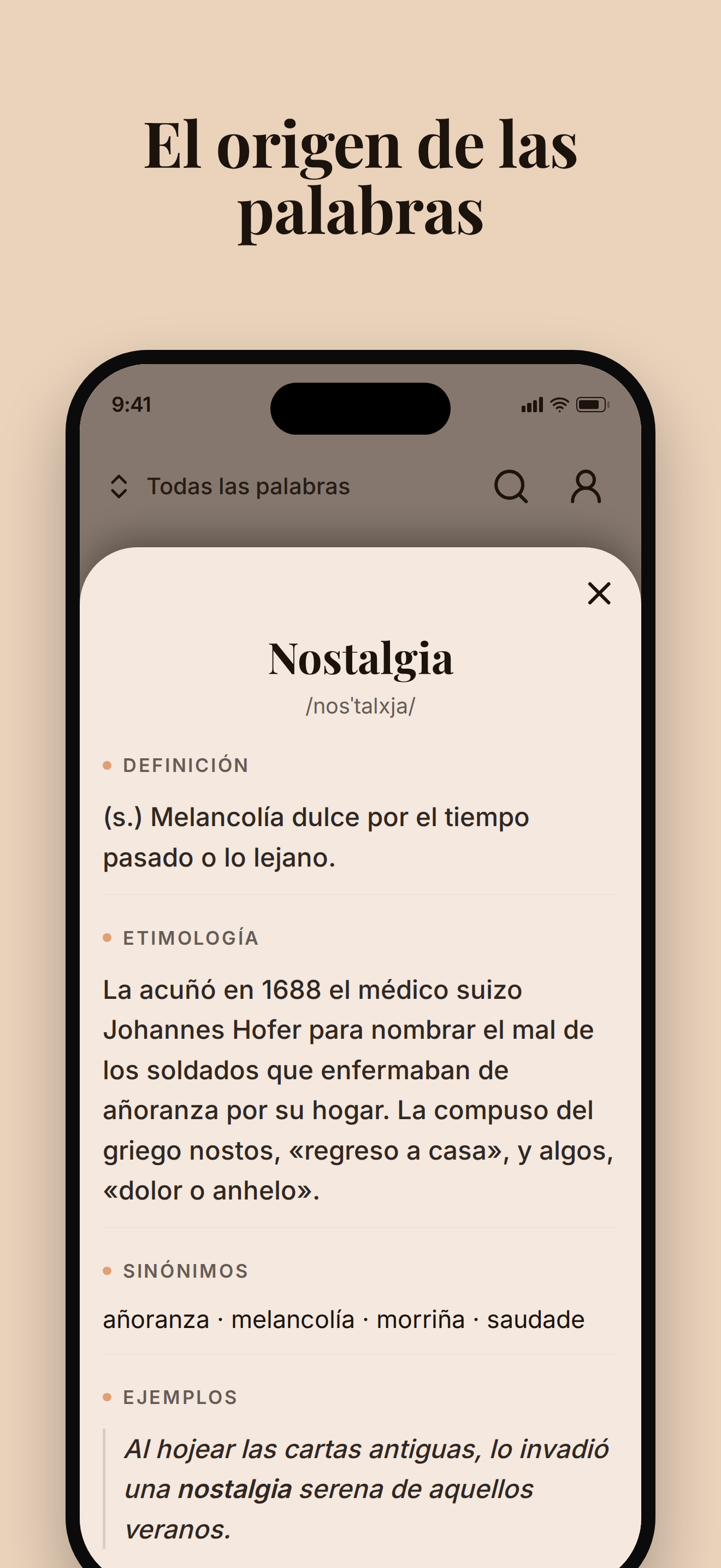 El origen de las palabras
