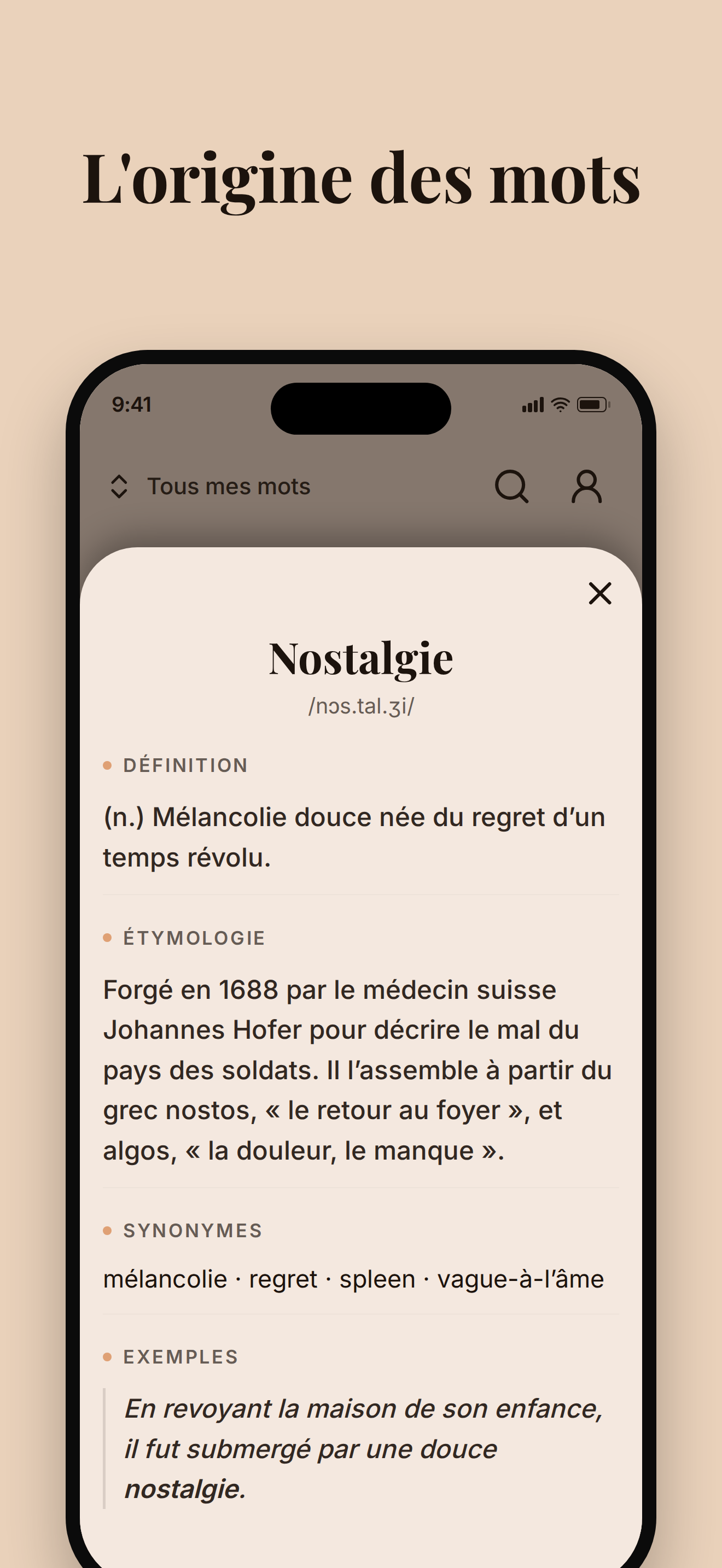 L'origine des mots