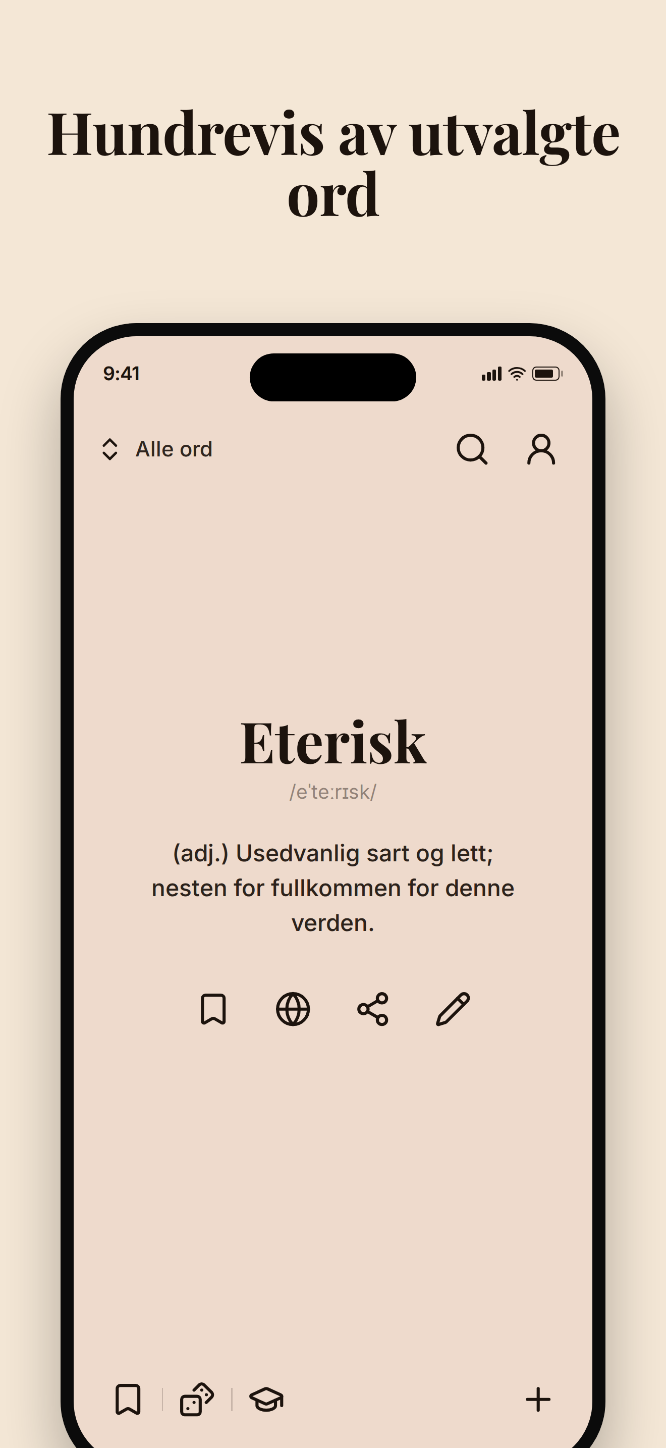 Hundrevis av utvalgte ord