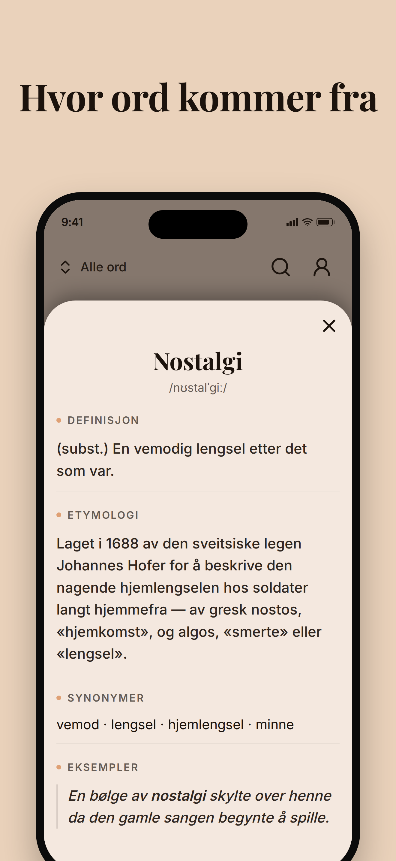 Hvor ord kommer fra
