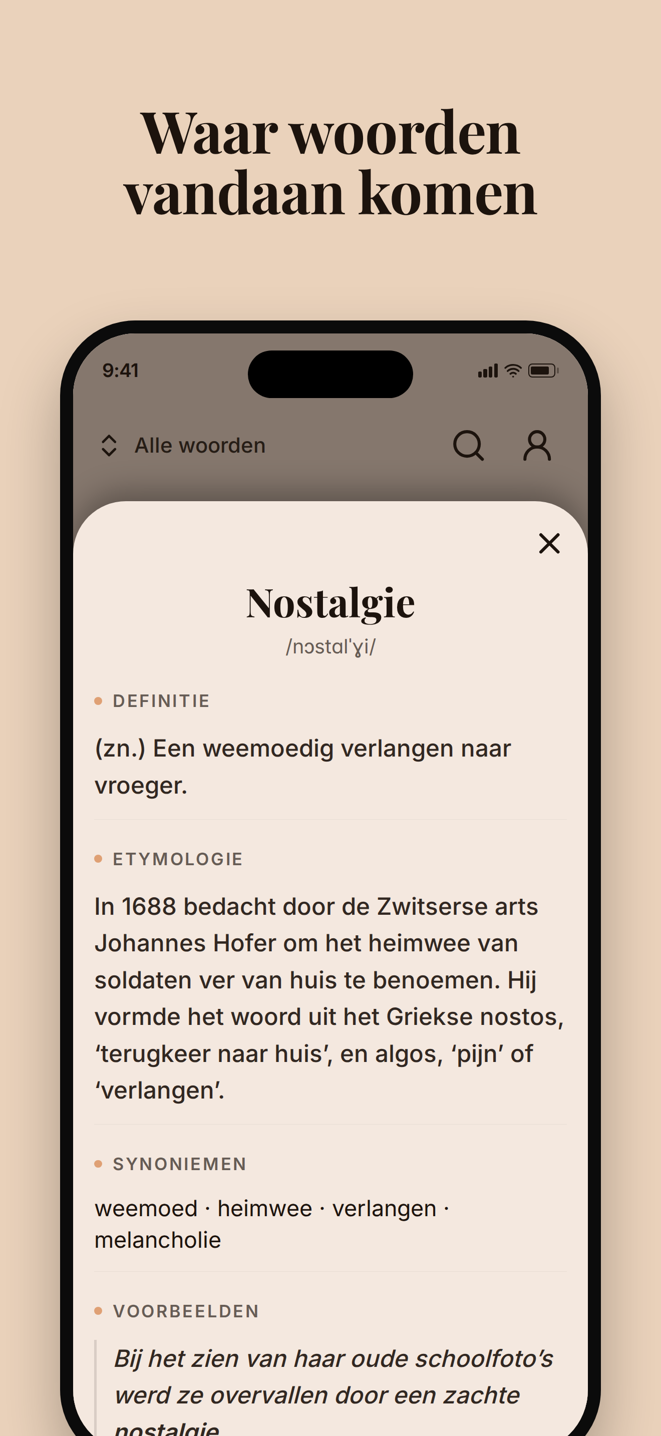 Waar woorden vandaan komen