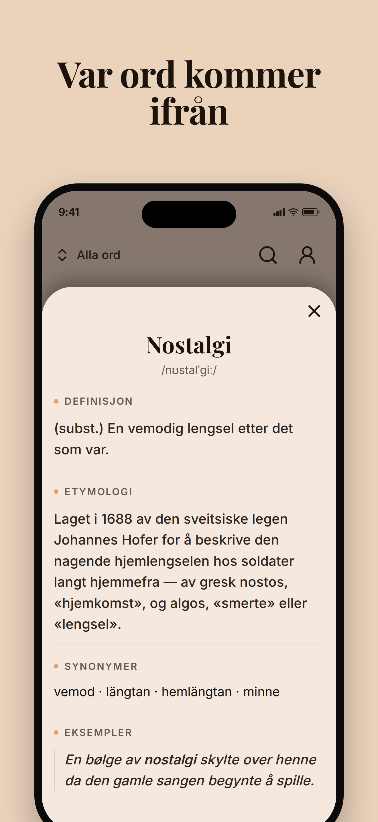 Var ord kommer ifrån