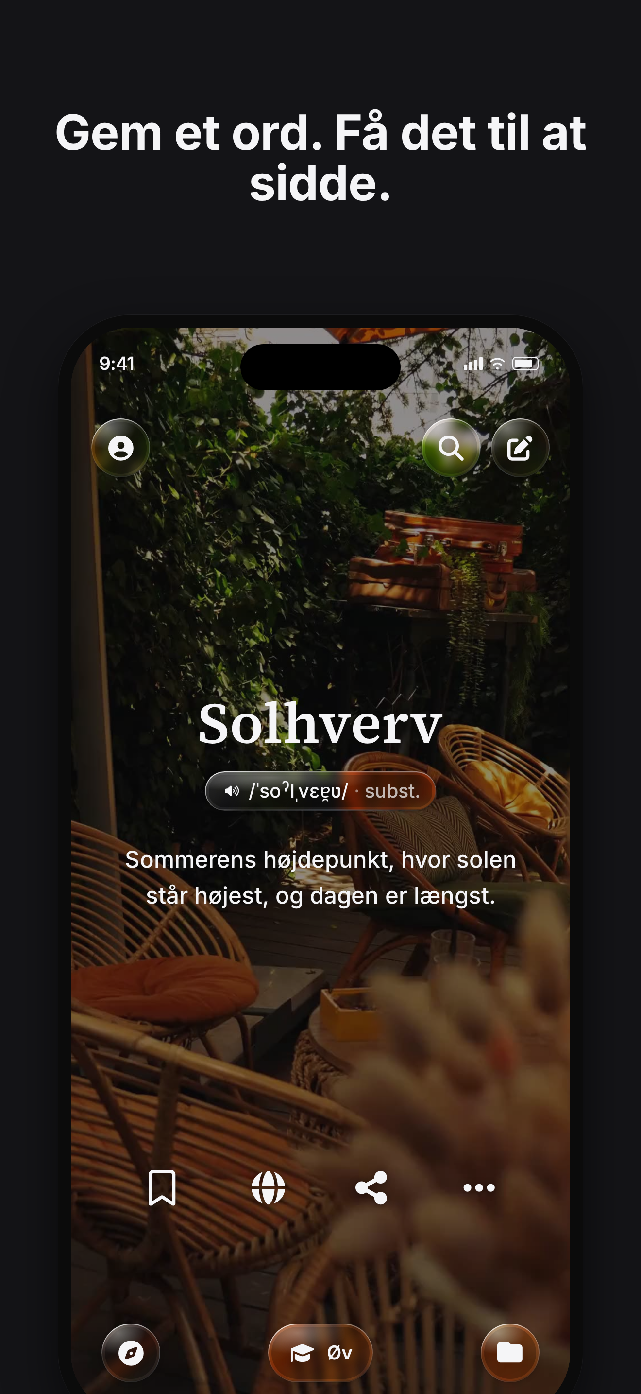 Gem et ord. Få det til at sidde.