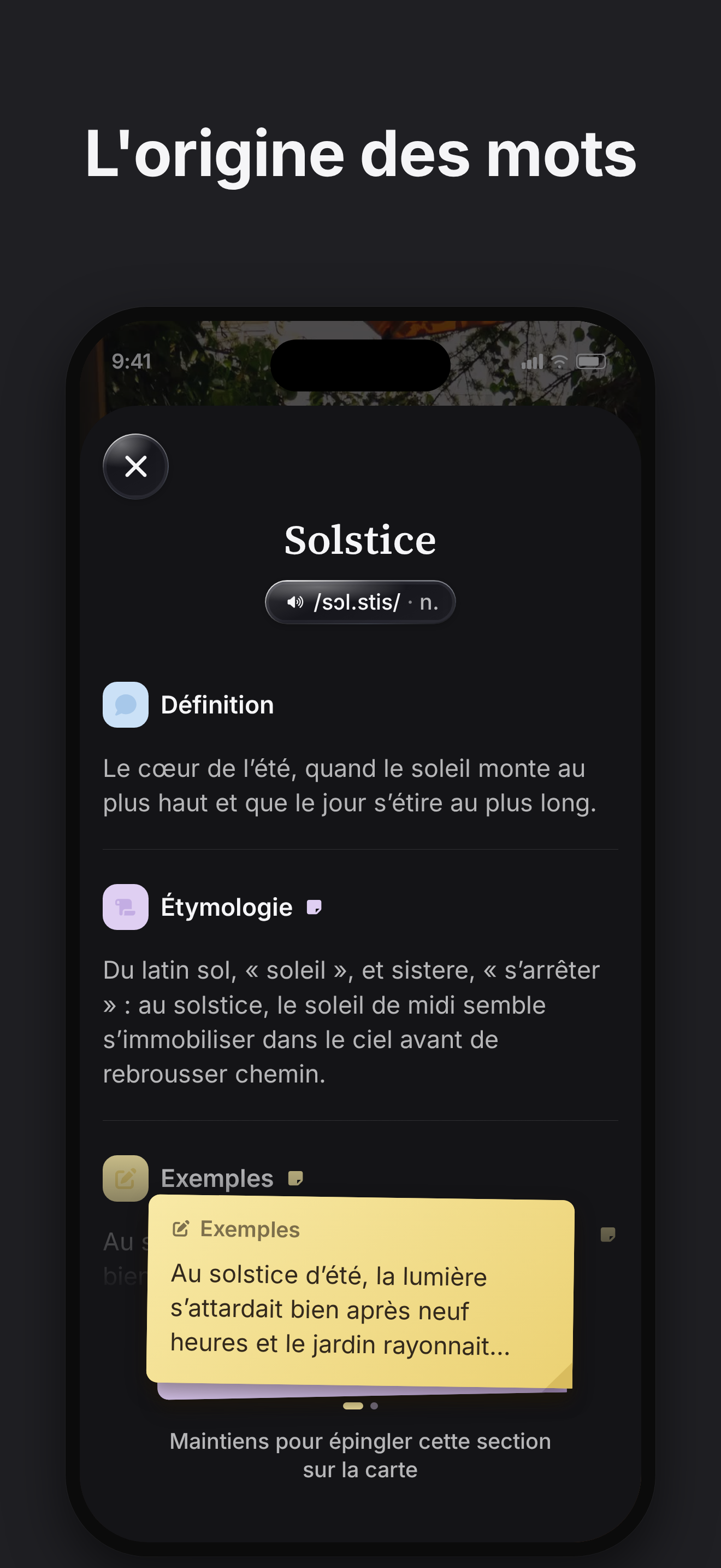 L'origine des mots