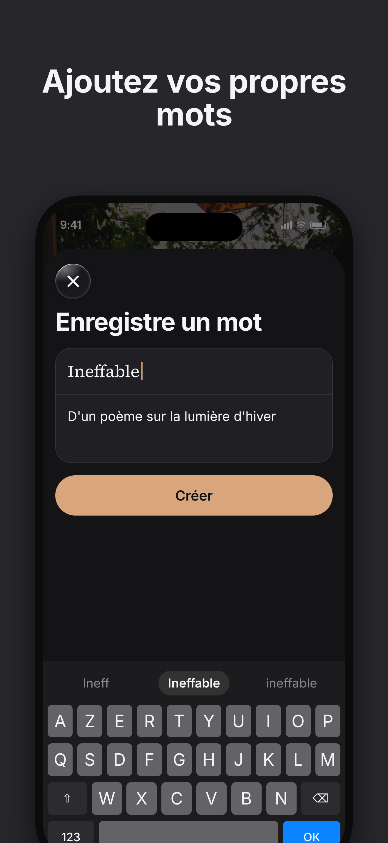 Ajoutez vos propres mots