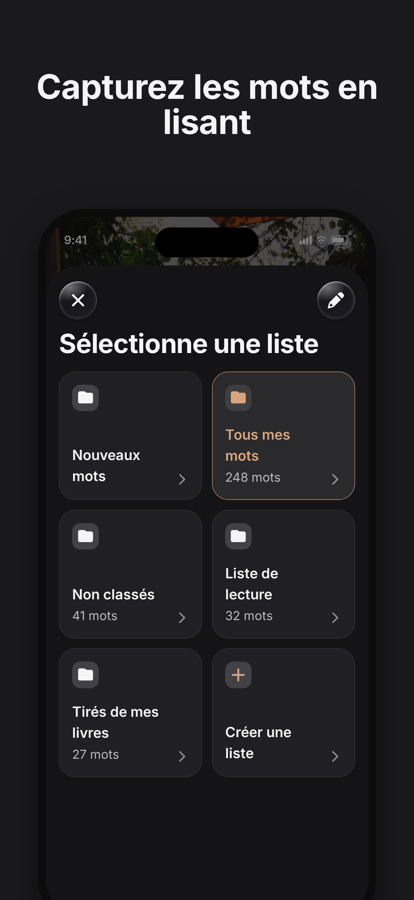 Capturez les mots en lisant