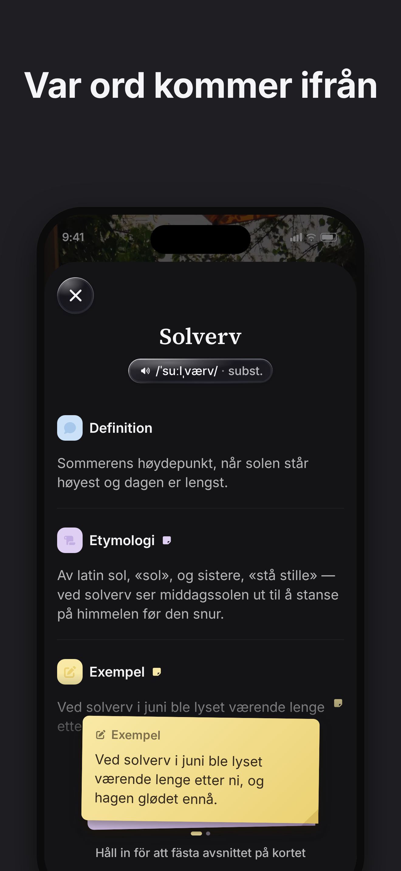 Var ord kommer ifrån